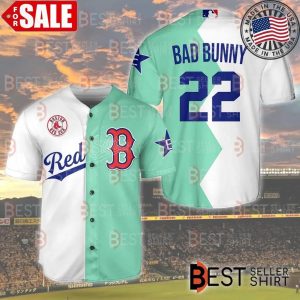 Bad Bunny Boston Red Sox Mlb All Stars Baseball Jersey, Red Sox Pullover Jersey
