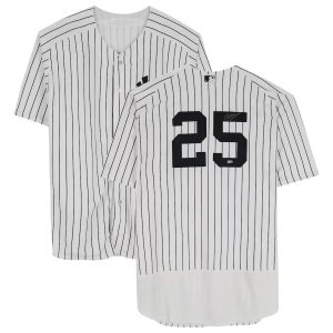 New York Yankees Autographed Topps White Majestic Authentic Jersey, New York Yankees Pinstripe Jersey