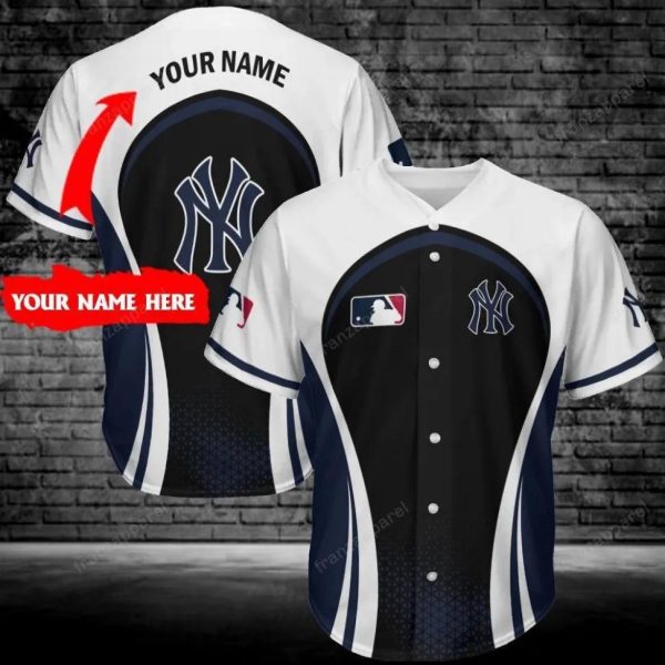 New York Yankees Cusrom Name Baseball Jersey, New York Yankees Custom Jersey