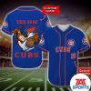 MLB Chicago Cubs Walking Bear Custom Name Blue Baseball Jersey, Chicago Baseball Jersey