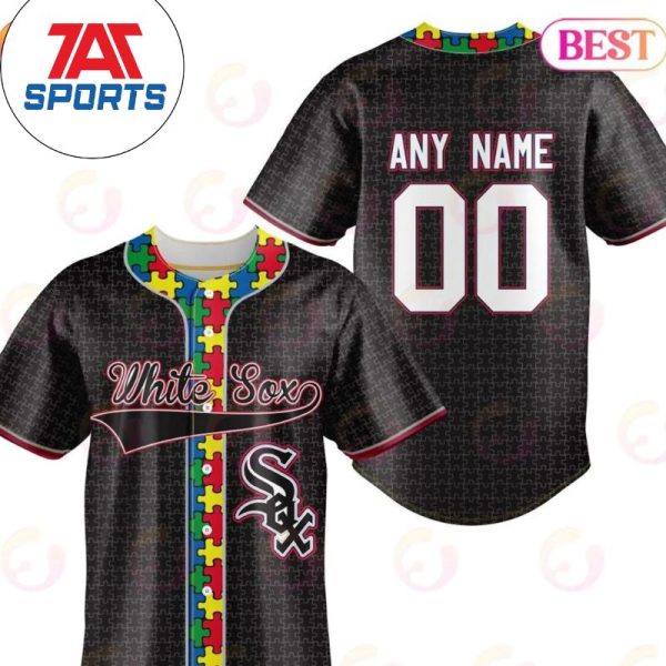 MLB Chicago White Sox Specialized Baseball Jersey Fearless Aganst Autism, Custom White Sox jersey