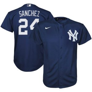 New York Yankees Gary Sanchez Navy Alternate Player Baseball Jersey, MLB Yankees Jersey