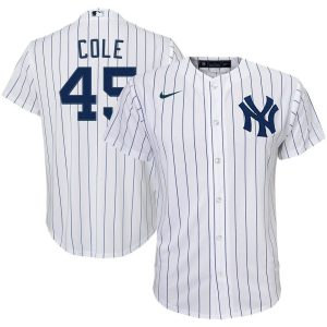 New York Yankees Gerrit Cole White Home Player Baseball Jersey, MLB Yankees Jersey
