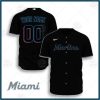 MLB Miami Marlins Custom Name Number White Home Baseball Jersey, Custom Marlins Jersey
