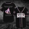 Baseball Mom Custom Number Purple Baseball Jersey, Baseball Mom Gifts