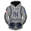 New York Yankees Fire Skull 3D Hoodie, MLB Yankees Hoodie