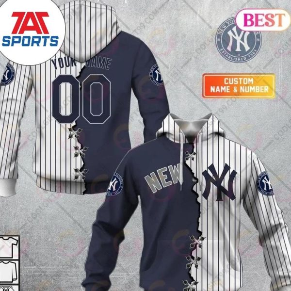Personalized MLB New York Yankees Mix Jersey 3D Hoodie, Yankees Custom Hoodie