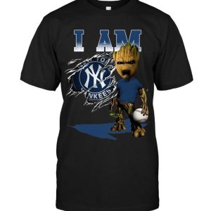 I Am New York Yankees Groot T-Shirt, MLB New York Yankees Shirt