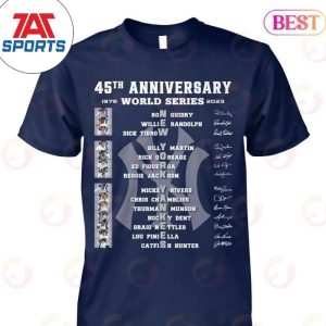 New York Yankees 45th Anniversary 1978 – 2023 World Series T-Shirt, MLB New York Yankees Shirt