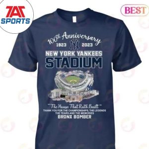 New York Yankees 100th Anniversary 1923 – 2023 Stadium T-Shirt, MLB New York Yankees Shirt