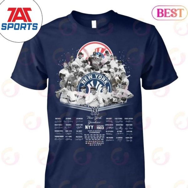 New York Yankees World Series Champions Signature T-Shirt, MLB Yankees T-shirt