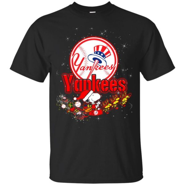 Snoopy Christmas New York Yankees Custom T-Shirt, MLB Yankees T-shirt