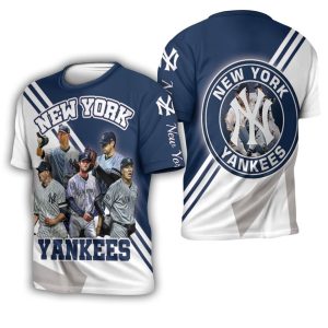 New York Yankees Legend Pitchers For Fan 3D T-Shirt, Baseball Shirt Yankees