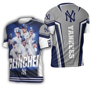 New York Yankees Players Clinched 3D T-Shirt, Baseball Shirt Yankees