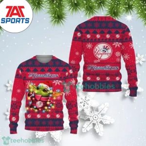 MLB New York Yankees Baby Yoda Star Wars Ugly Christmas Sweater, Yankees Ugly Christmas Sweater