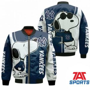 MLB New York Yankees Snoopy Bomber Jacket, Yankees Bomber