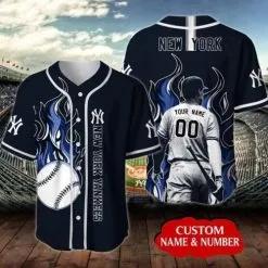 MLB New York Yankees Player Custom Name Number Black Baseball Jersey, Black Yankees Jersey