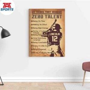 10 Things That Require Zero Talent Canvas, Baseball Canvas Wall Art