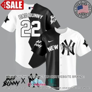 Bad Bunny New York Yankees Baseball Jersey, New York Yankees Pullover Jersey