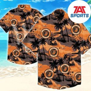 Baltimore Orioles Coconut Tree Island Hawaiian Shirt, Baltimore Orioles Hawaiian Shirt