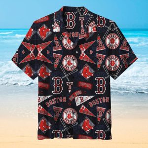 Boston Red Sox All Logo Hawaiian Shirt, Hawaiian Red Sox Shirt