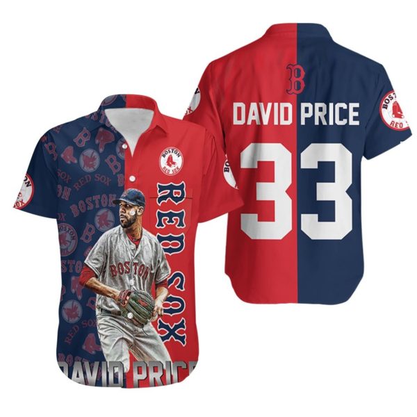 Boston Red Sox David Price 33 Hawaiian Shirt, Hawaiian Red Sox Shirt