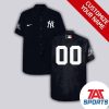 Custom Name Number New York Yankees Black Stripes White MLB Hawaiian Shirt, Yankees Aloha Shirt