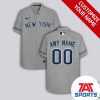 Custom Name Number New York Yankees Black Stripes White MLB Hawaiian Shirt, Yankees Aloha Shirt