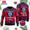 MLB Atlanta Braves Custom Name Ho Ho Ho Ugly Christmas Sweater, Braves Christmas Sweater