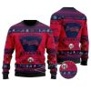 MLB Atlanta Braves Custom Name Ho Ho Ho Ugly Christmas Sweater, Braves Christmas Sweater