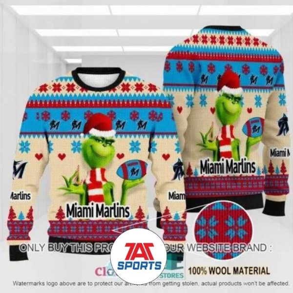 MLB Miami Marlins The Grinch Christmas Sweater, Miami Marlins Ugly Sweater