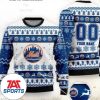 MLB New York Mets Custom Name Santa Claus Hat Ho Ho Ho Sweater, Mets Ugly Sweater