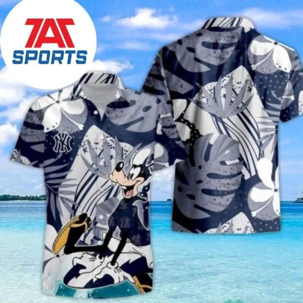 MLB New York Yankees Goofy Hawaiian Shirt, Yankees Aloha Shirt