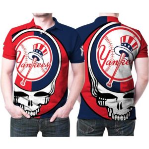MLB New York Yankees Grateful Dead Skull Polo Shirt, Polo Yankee Shirt