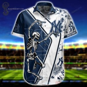 MLB New York Yankees Skeleton Hawaiian Shirt, Yankees Hawaiian Shirts