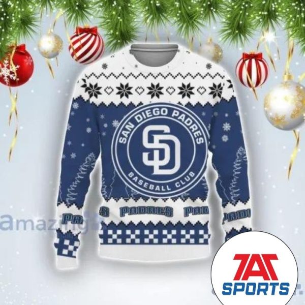 MLB San Diego Padres Team Logo Ugly Christmas Sweater, Padres Christmas Sweater
