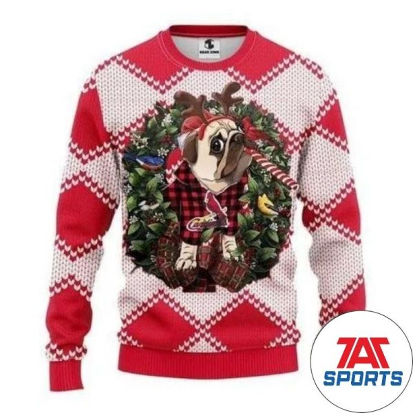 MLB Sport Fans St. Louis Cardinals Pug Dog Lover Cute Gift Ugly Christmas  Sweater - Freedomdesign