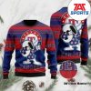 MLB Texas Rangers Snow Pattern Ugly Christmas Sweater, Texas Rangers Christmas Sweater