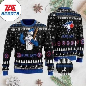 MLB Toronto Blue Jays BJ Birdy The Mascot Ugly Sweater, Blue Jays ugly sweater