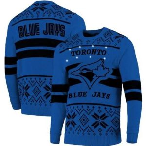 MLB Toronto Blue Jays Blue Ugly Sweater, Blue Jays Ugly Sweater