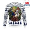 MLB Detroit Tigers Merry Christmas Snow Pattern Sweater, Detroit Tigers Christmas Sweater