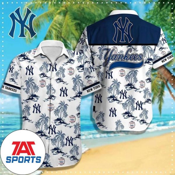 New York Yankees Baseball Ball MLB Hawaiian Shirt, Yankees Hawaiian Shirts