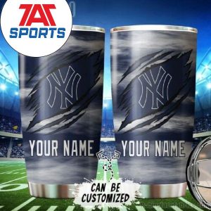 New York Yankees Baseball Logo Personalized Tumbler, Yankees Tumbler