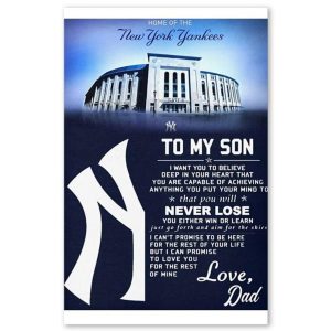 New York Yankees Dad To Son Home Of The New York Yankees Poster, Yankees Poster