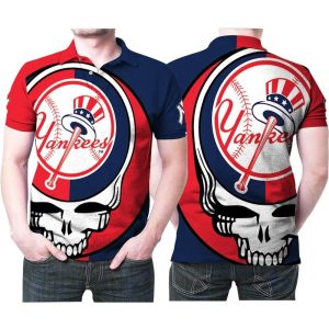 New York Yankees Grateful Dead Skull Polo Shirt, Polo Yankee Shirt
