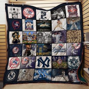 New York Yankees Logo And Legends Quilt, New York Yankees Quilt