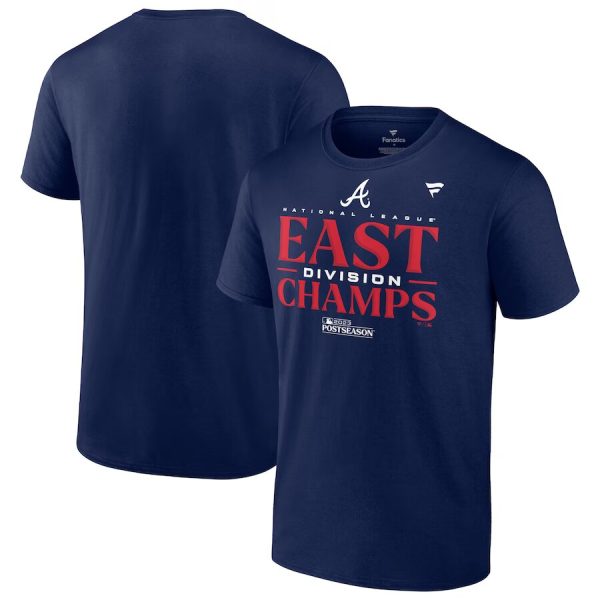 Atlanta Braves 2023 NL East Division Champions Locker Room Navy T-Shirt, Braves Postseason Shirt