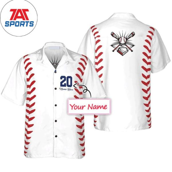 Baseball Basic Pattern Personalized Hawaiian Shirt, MLB Hawaiian Shirts