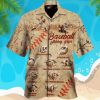 Baseball Players Silhouettes On Paintball Black Hawaiian Shirt, MLB Hawaiian Shirts