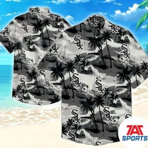 Chicago White Sox Coconut Tree Island Tommy Bahama Hawaiian Shirt, White Sox Hawaiian Shirt